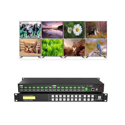 Kensence Seamless Hdmi matrix switcher 8x8 EDID RS232 8 Displays 4k matrices switch hdmi 8x8